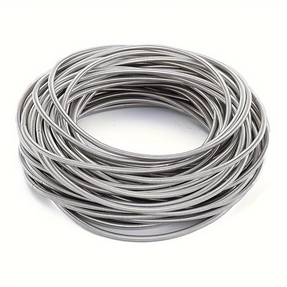 Image of 25pcs/set 18k Golden Plated Elastic Bracelets, Simple Iron Wire Stackable Hand Jewelry, Boho Style Guitar String Bracelets For Women, Diy Crafts, Party & Daily Wear