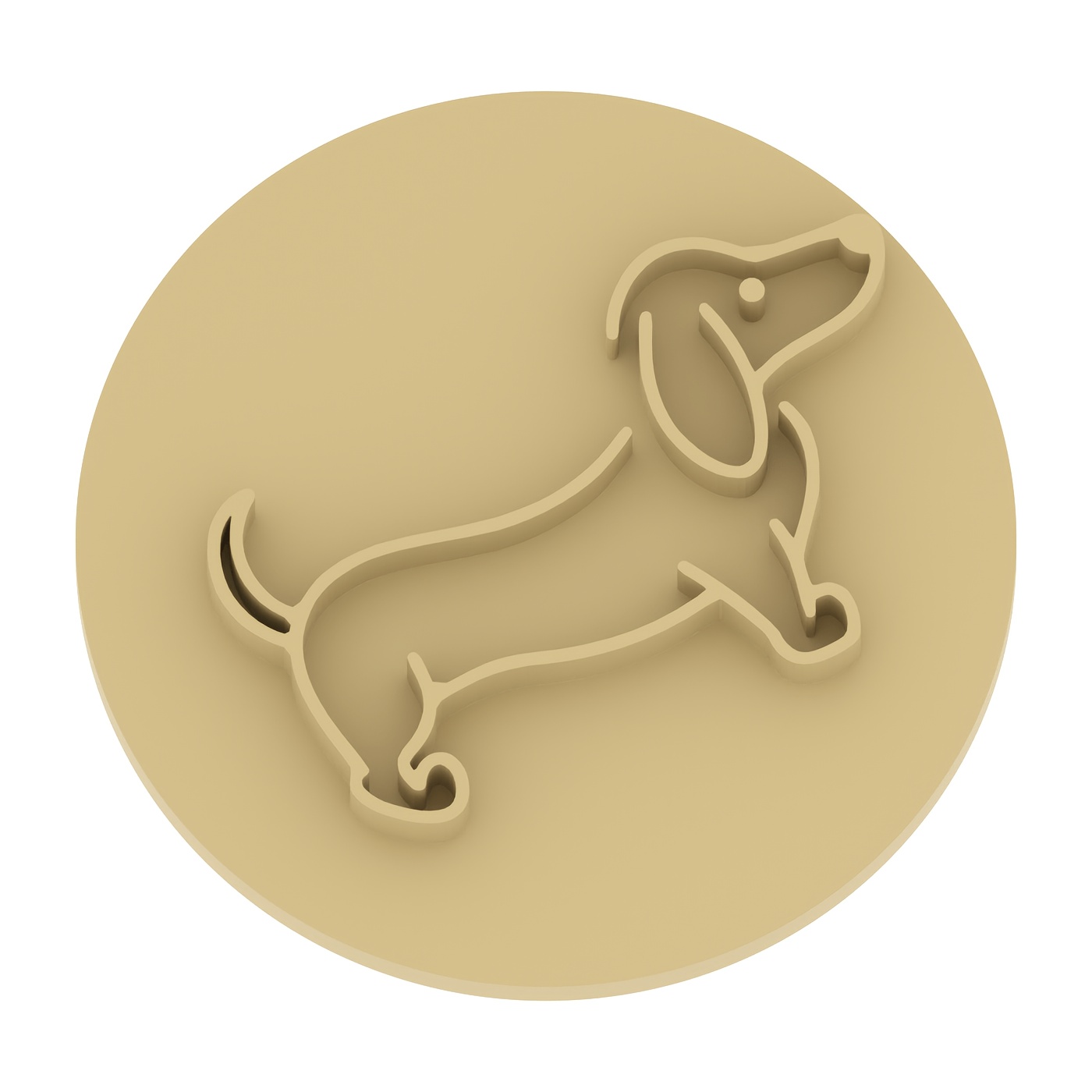 TEMU 1pc Short-legged Sausage Dog Texture Embossed Polymer Clay Texture Stamp - Short-legged Sausage Dog Texture Embossing Tool, Valentine's Day,