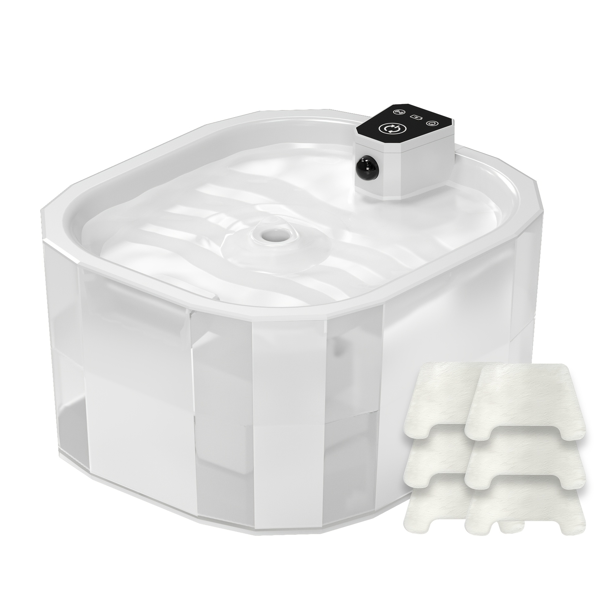 Image of 1.5l Cat Water Fountain With A Movable Sensor, Quiet Fountain Design, Usb Rechargeable 2200mah, Suitable For Cats