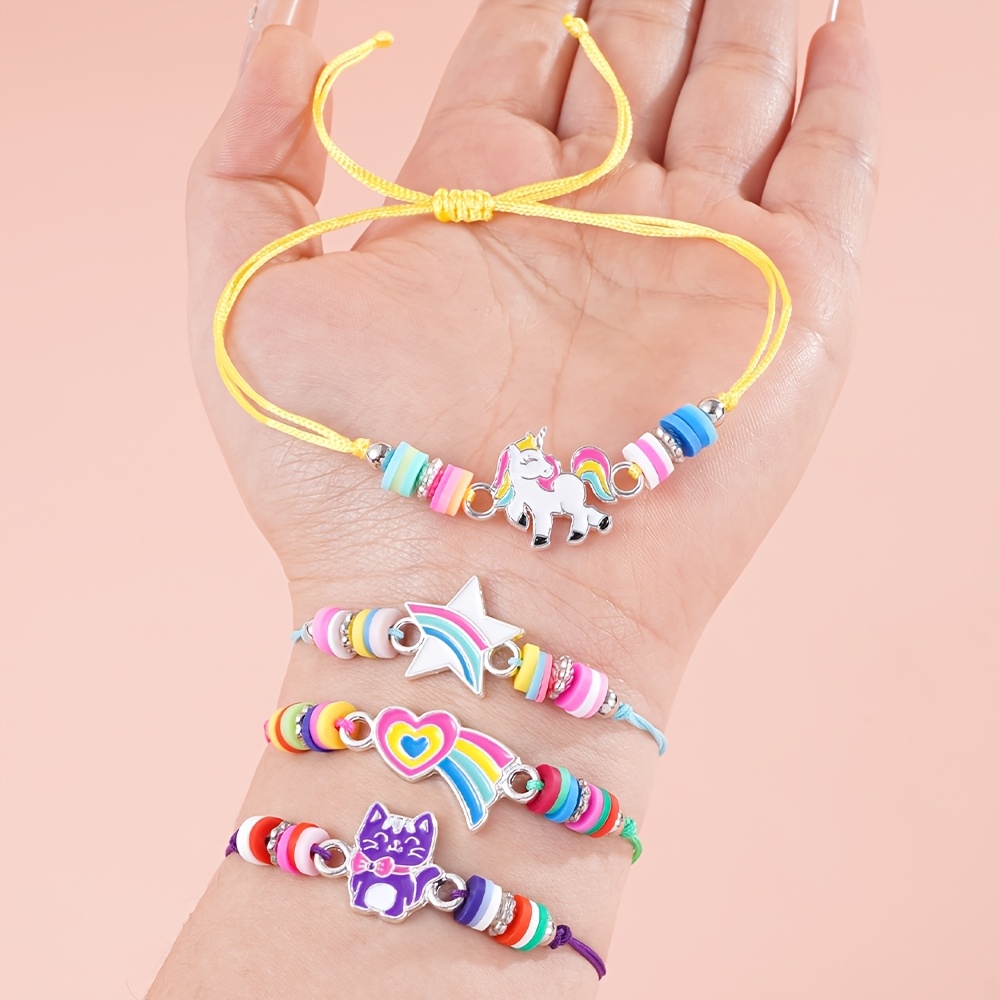 6pcs Adjustable Drawstring Bracelet Set for Girls