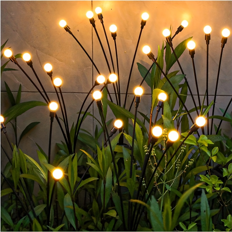 new   set of 10 solar firefly lawn lights suitable for garden led wind driven stake decoration outdoor pathway and grass lighting   christmas new year ramadan home courtyards and garden   details 0