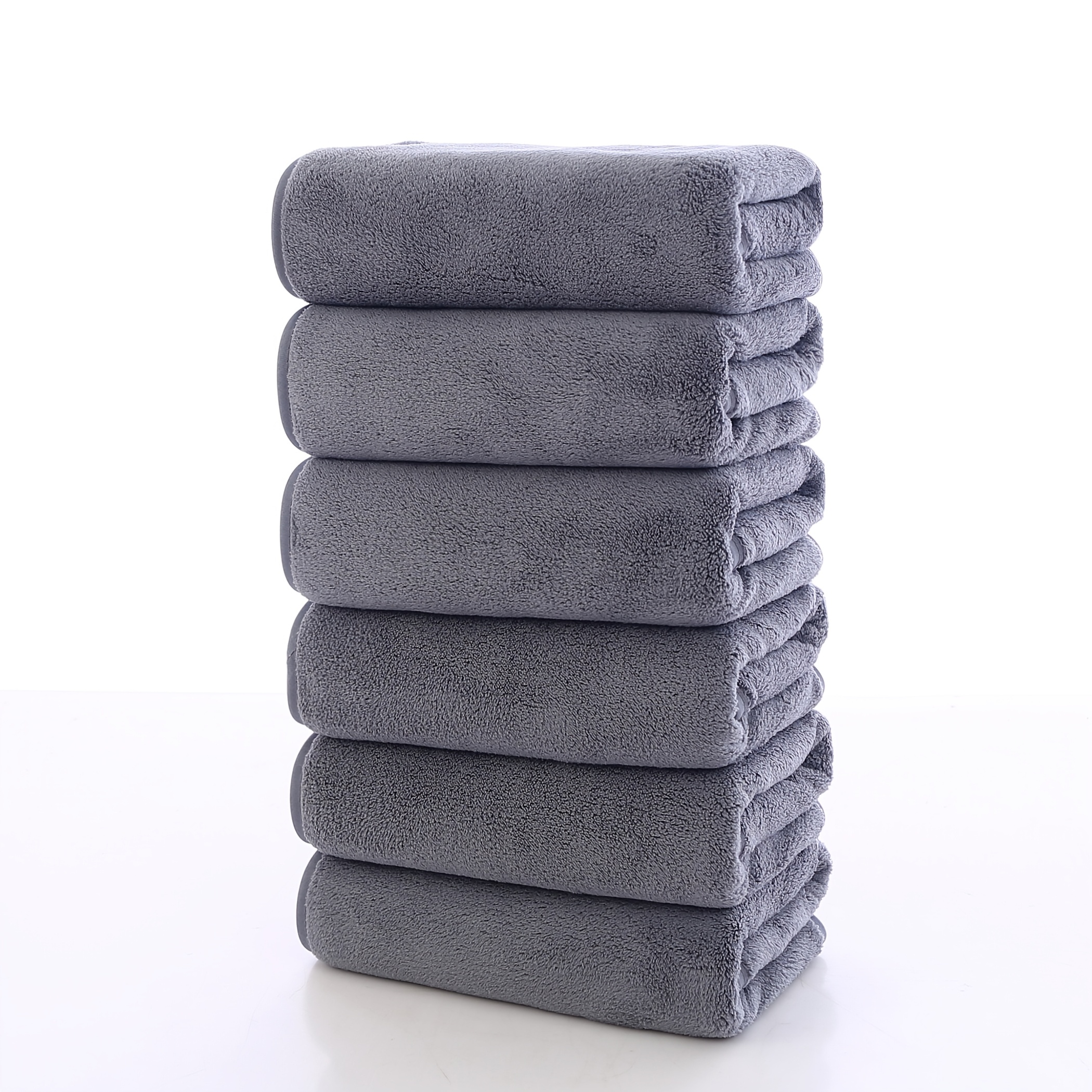 TEMU 6pcs Coral Towel Set -luxury Soft Towel Set - Water Absorbent, Lightweight, Fast Drying, Durable - * Inches - Suitable For Face Washing,