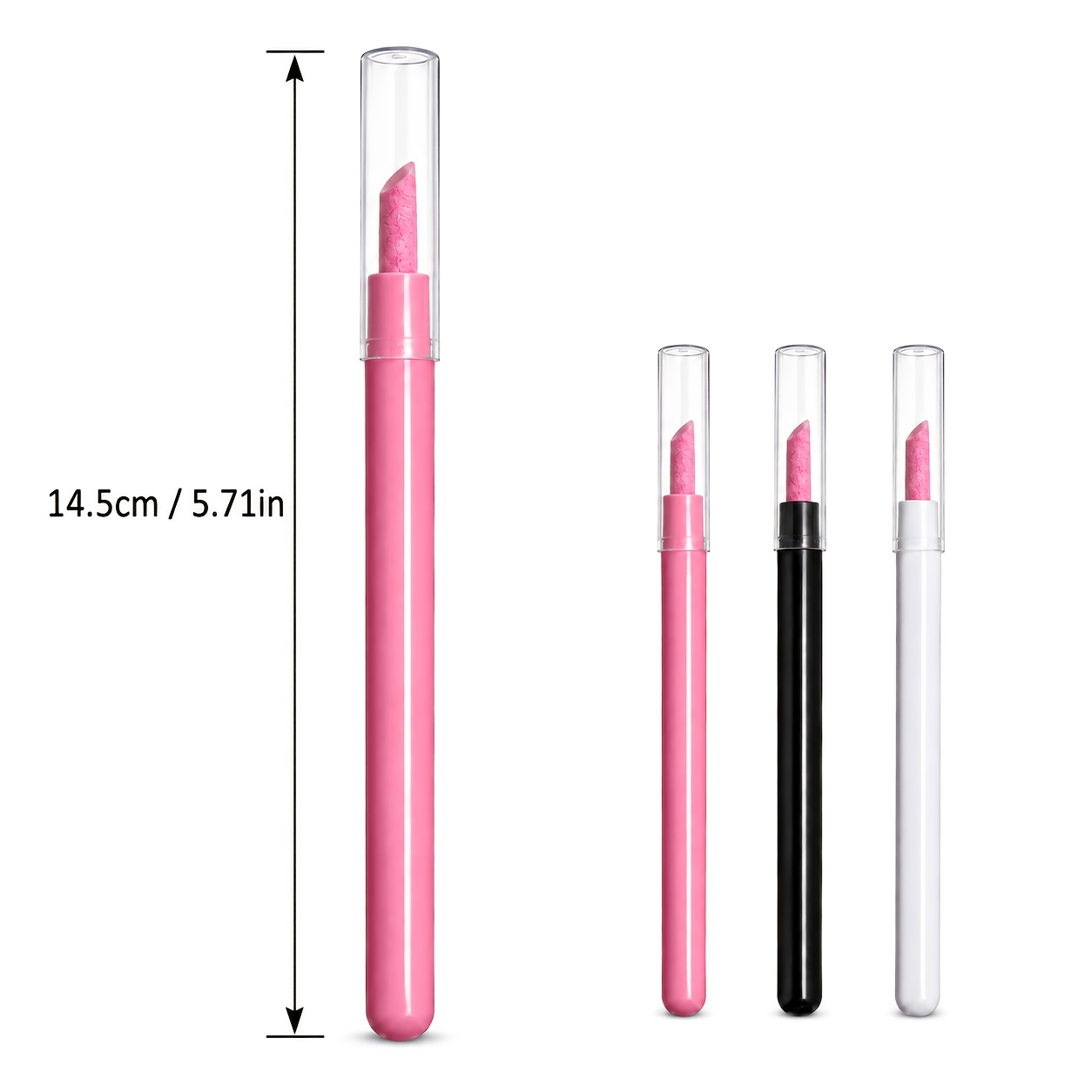 3pcs Quartz Push Nail Pen Cuticle Remover Set