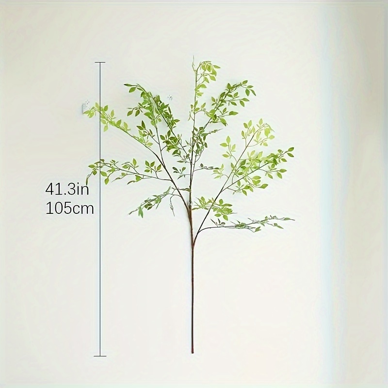 TEMU 1pc Lifelike Artificial Domestica Stem - Greenery Branch For Vases, Floral Arrangements & Wedding Decor