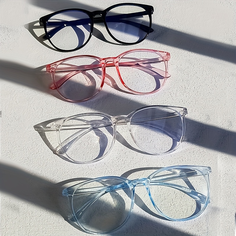 

4-pack Round Vintage Glasses, & Frame, For , Office , Gaming, Reading -