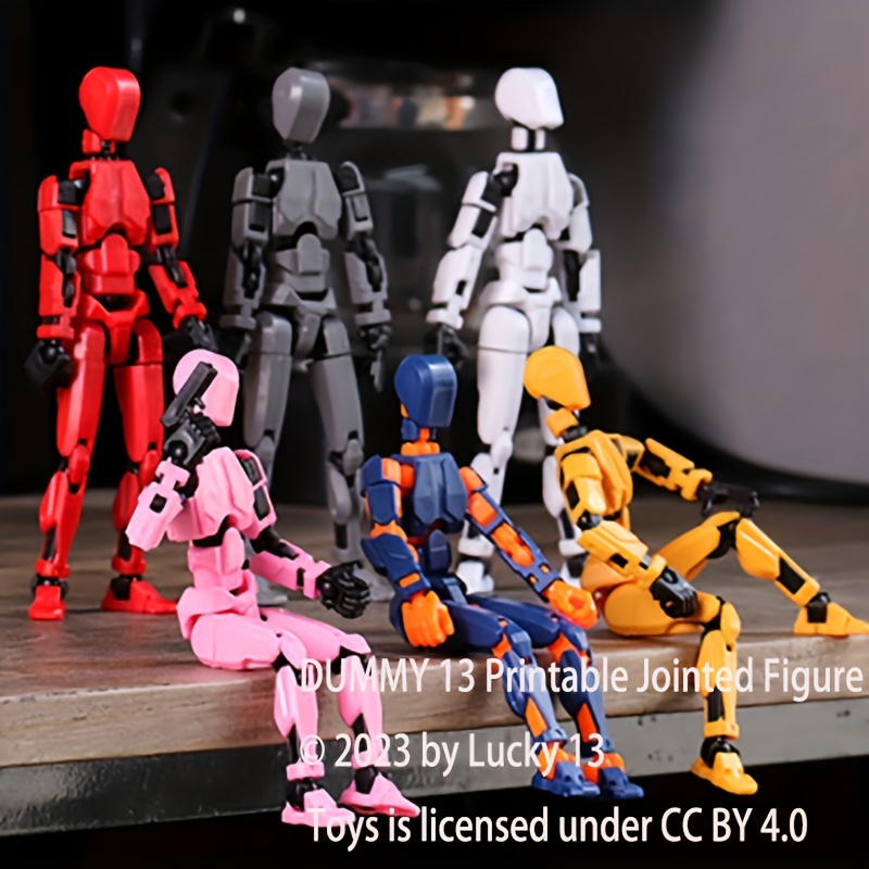 1個 関節人形 3d可動フィギュアおもちゃ（自分で組み立てる必要が