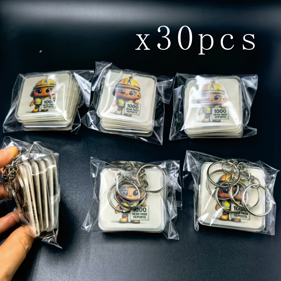 TEMU 15pcs/30pcs Llaveros Personalizados, Puede Personalizar Patrones, Fotos, Logotipos, Códigos QR, Adecuado para Promoción de Negocios y Promoción