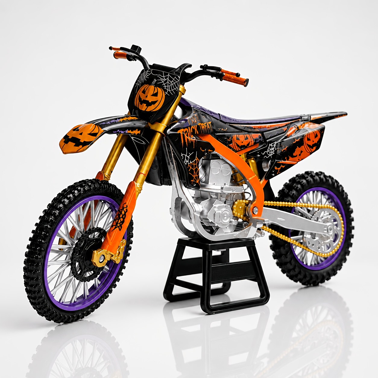 TEMU Modèle de moto tout-terrain, modèle de voiture tout-terrain en métal moulé avec base, idéal pour collection, décoration de bureau
