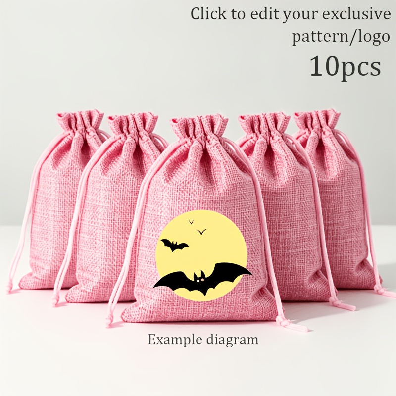 TEMU Gift For Her/him Custom Pattern Drawstring Gift Bag, Gift Packaging Bag, Personalized Photo/logo Holiday Jewelry Bag, Suitable For Parties And