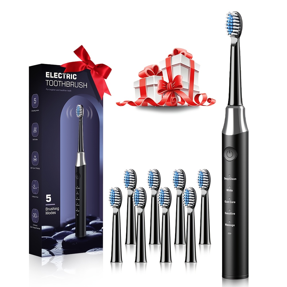 Smart Electric Toothbrush with 5 Modes, USB Rechargeable
