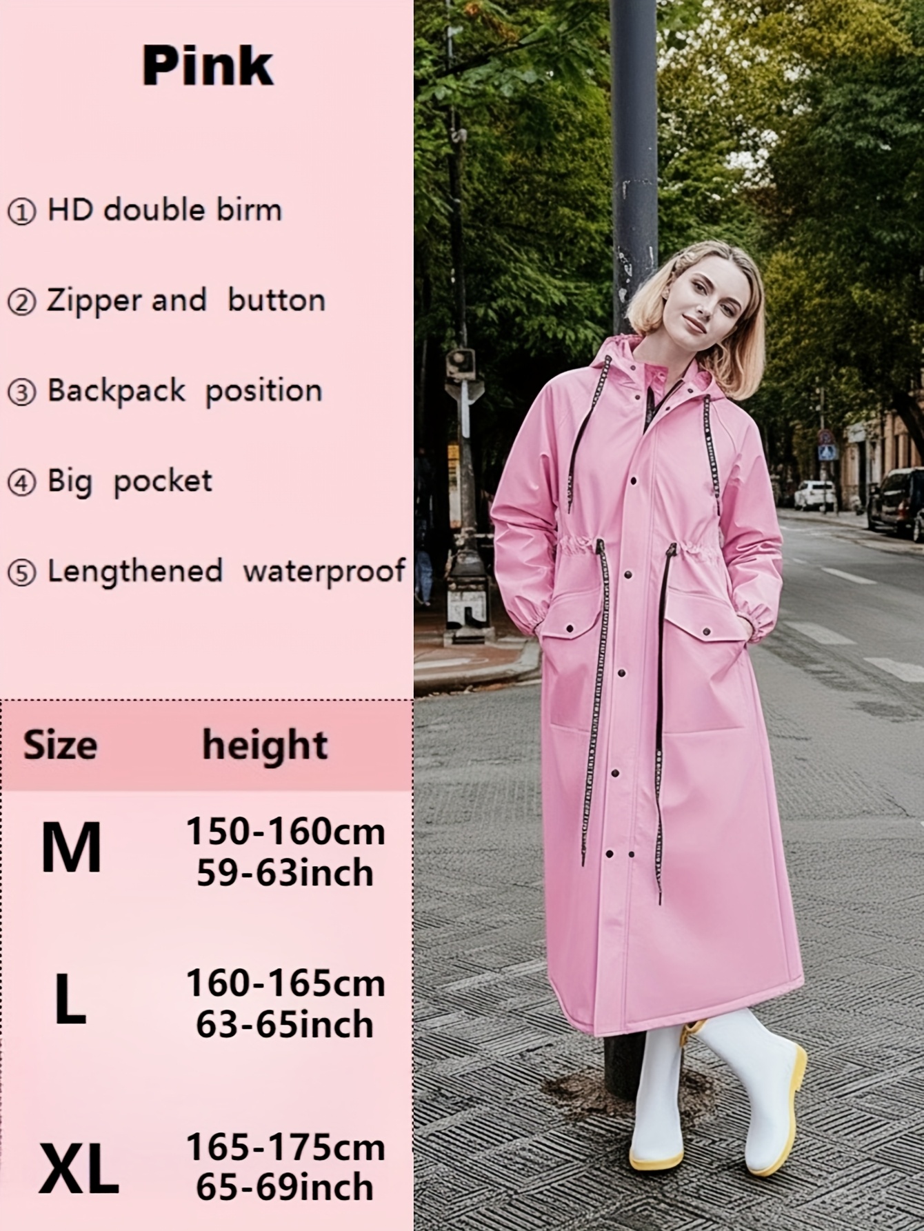Impermeable de moda para mujer, impermeables de alta calidad y engrosados para montar, poncho de lluvia universal, impermeable cortavientos, chaqueta de lluvia, impermeables multifuncionales para exteriores, ropa de lluvia para ciclismo, viajes y escalada