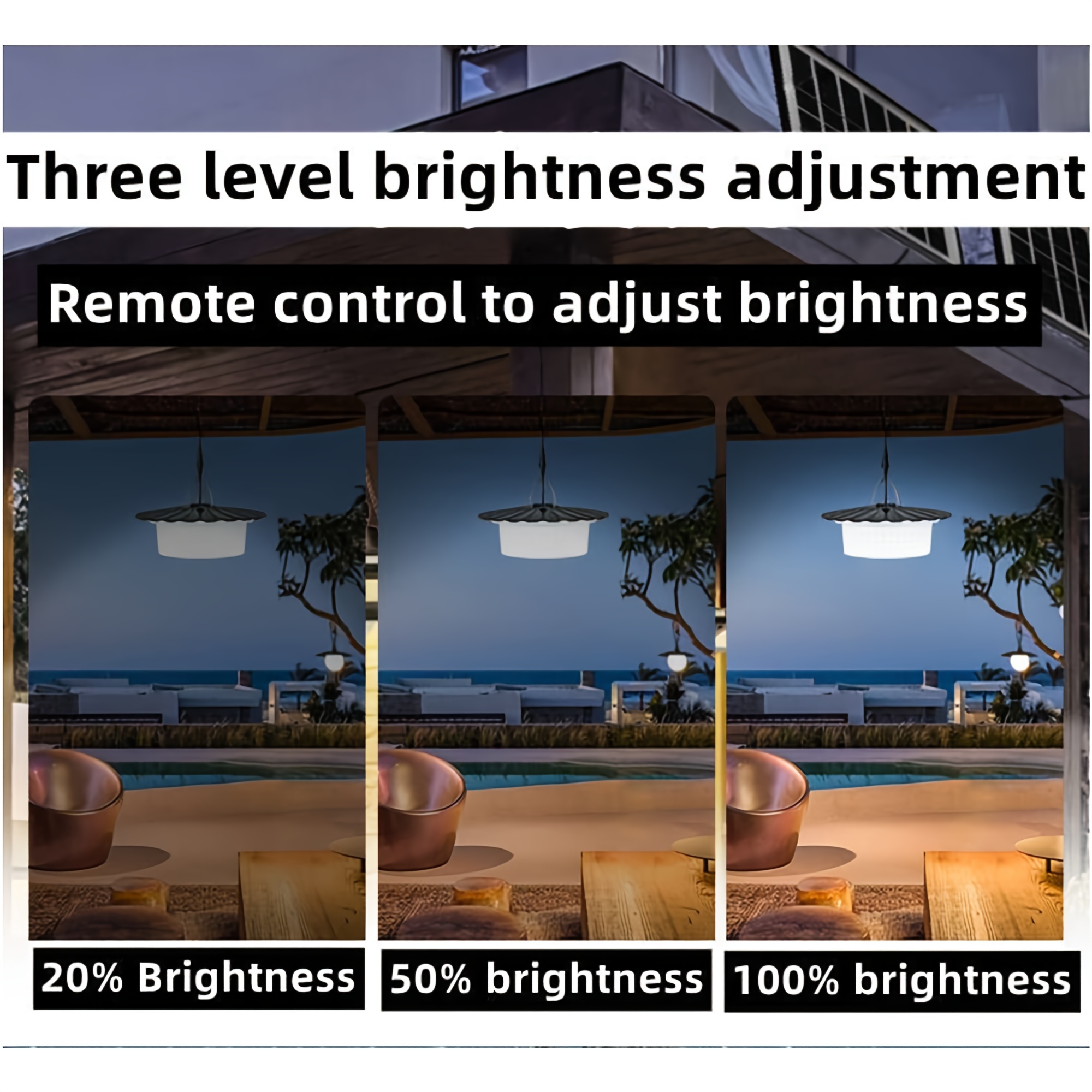 1 Pack Portable Solar Shed Light with 244 LED 360° Glow, Waterproof, Remote Control, Motion Sensor, Detachable Chandelier for Indoor Outdoor