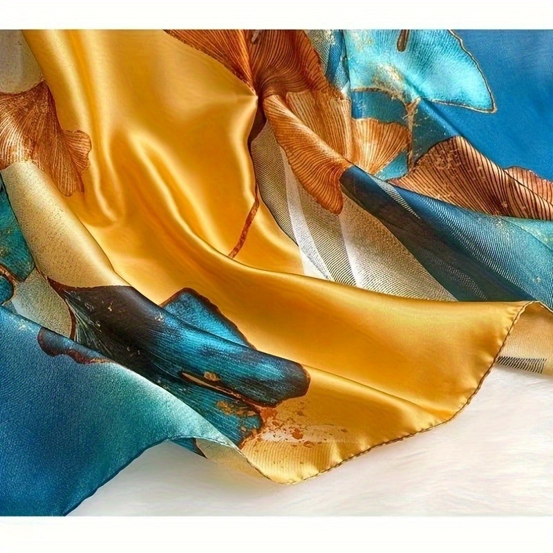 elegant blue print scarf warm lightweight polyester wrap for for casual stylish neck cover up casual accessory stylish neck cover polyester scarf Product details 1