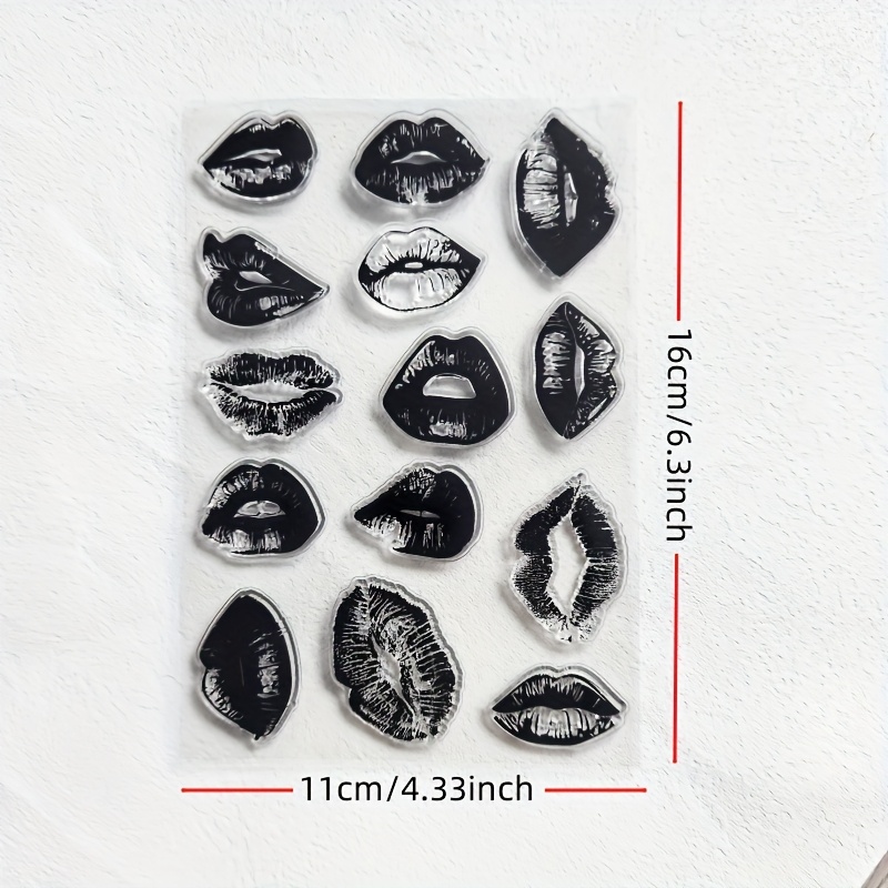 1pc Lips Clear Stamp Love Valentine's Day Rubber Stamps Decoration Reusable Stamp Card Making Handmade Diary Album Notebook Decor