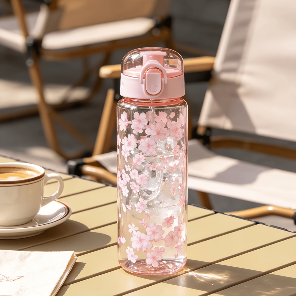 TEMU Bouteille d'eau 780 ml , Gourde de Sport en Plastique, Portable et Légère, Ronde, Convient pour et , Cadeau pour Fêtes, Voyage, Travail,