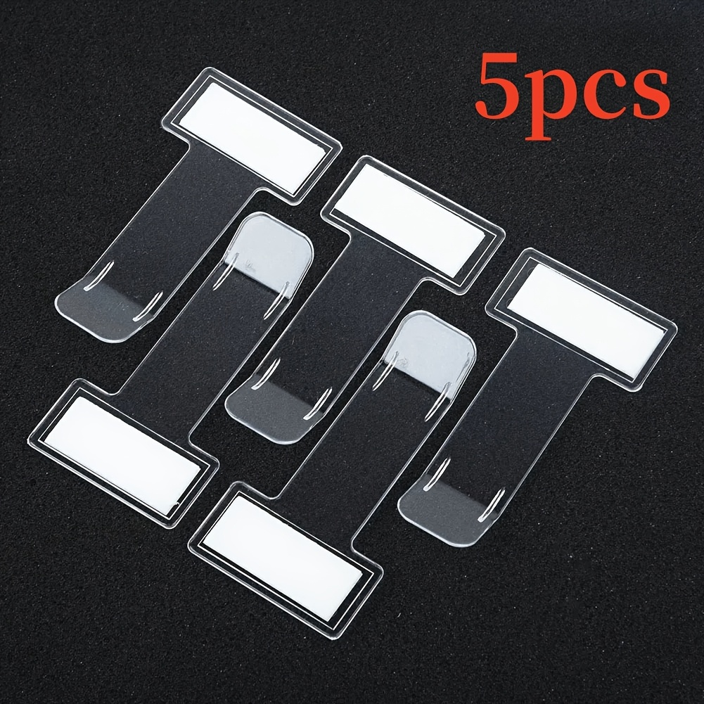 5pcs Parking Ticket Holder - Car Fastener Card Holder Mounted Storage Organizer - Windshield Sticker Holder - Plastic Material