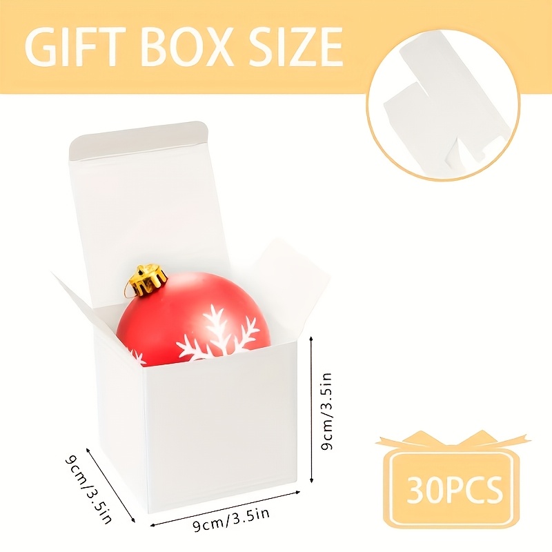 TEMU 30pcs Square White Paper Boxes For Jewelry, Candies, Small Gifts, Cosmetics, And Figurines For Christmas, Halloween, Wedding, Birthday Party,