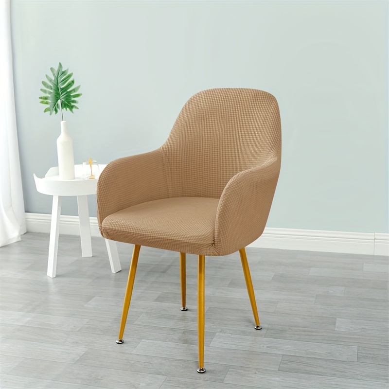 TEMU 1 para silla de comedor con diseño de sillón para oficina, elástica para silla de escritorio de oficina con respaldo medio, protector de sillón