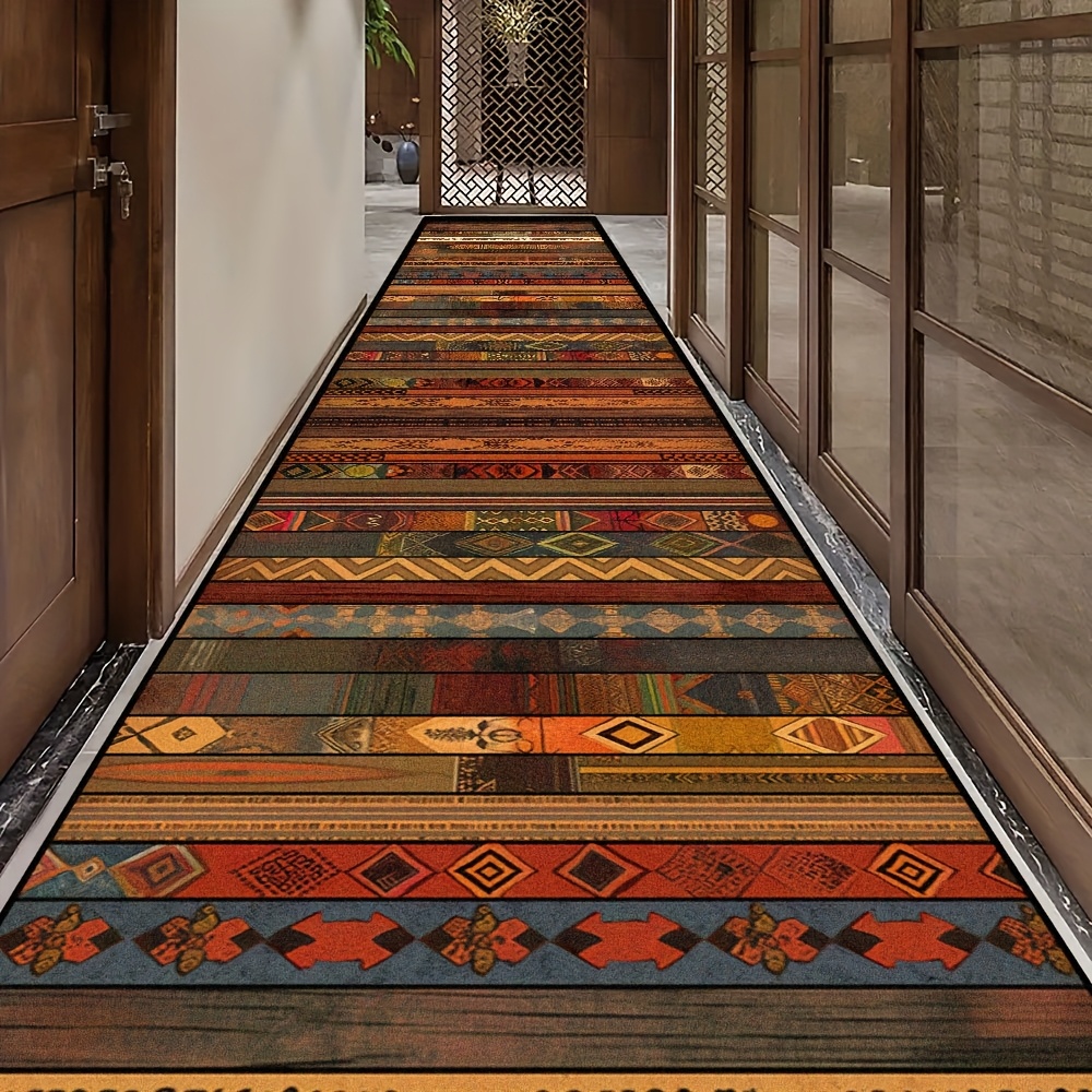 TEMU Sea Shipping[golden Diamond Velvet]1pc, Outdoor Rug, Outdoor Patio Rug, Camping And Picnic Moroccan Style Exquisite High-quality Hallway Runner