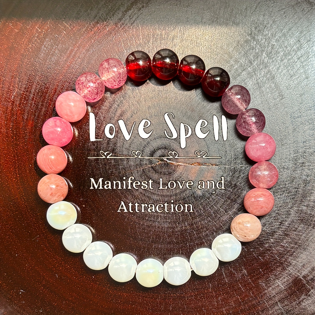 

1pc Handcrafted Love Bracelet With & Beads - And Love Manifestation Jewelry Gift, Love Bracelets