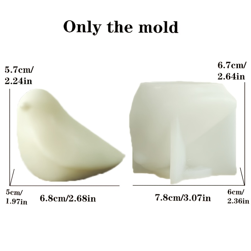 E-shop DIY 3D Vogelförmige Silikonform für Kerzen & Harzhandwerk - Vielseitiges Tierdesign-Werkzeug für Dekorative Gips-, Betonprojekte | Unregelmäßige