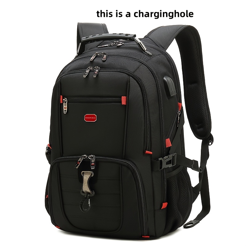 TEMU Men's Laptop Backpack, Fashionable Bag For Men, Worn As A Backpack Or Hand- School Bag, Suitable For Travel, Outdoor Mountaineering, High-end