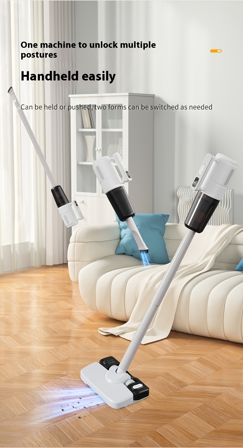 5 in 1 cordless vacuum cleaner powerful suction rod vacuum cleaner the vacuum cleaner is suitable for hardwood floors carpets pet hair blowing suction and suction multi functional hand held   to   clean up details 15