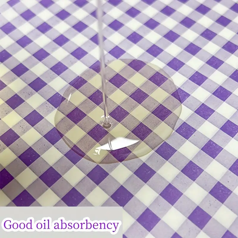 oil proof greaseproof wax paper sheets decorative checkered green grid baking serving kitchen wrapping paper for bakery gift packaging pink white green white wax paper sheets for food festive design material Product details 4
