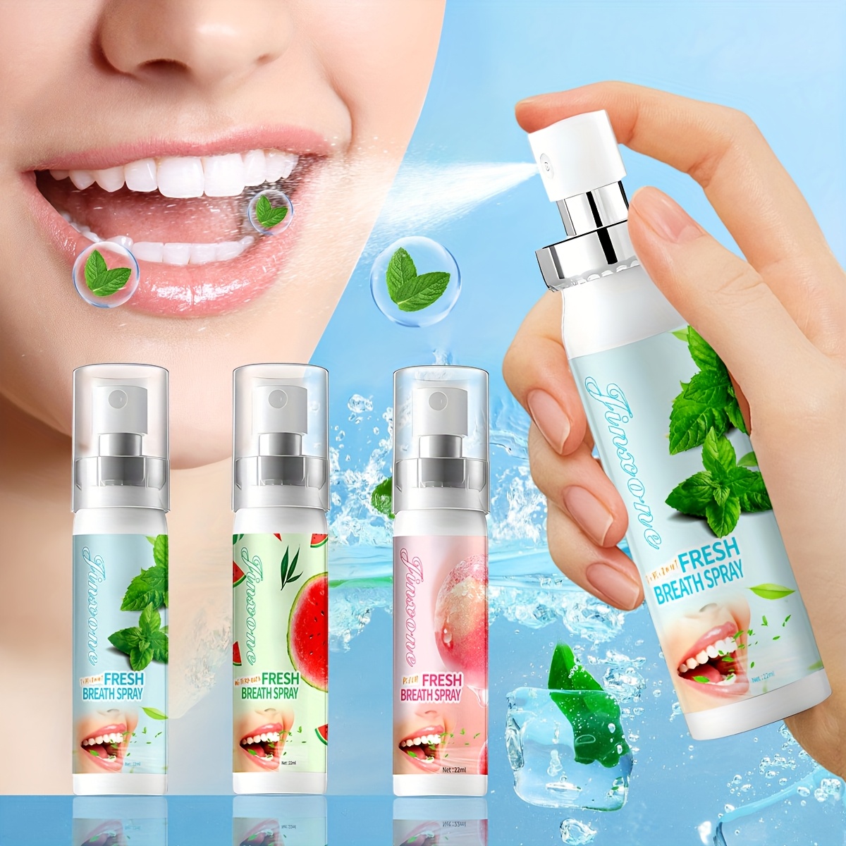mint watermelon peach flavored breath   spray portable oral spray for   long       a must have for parties and  