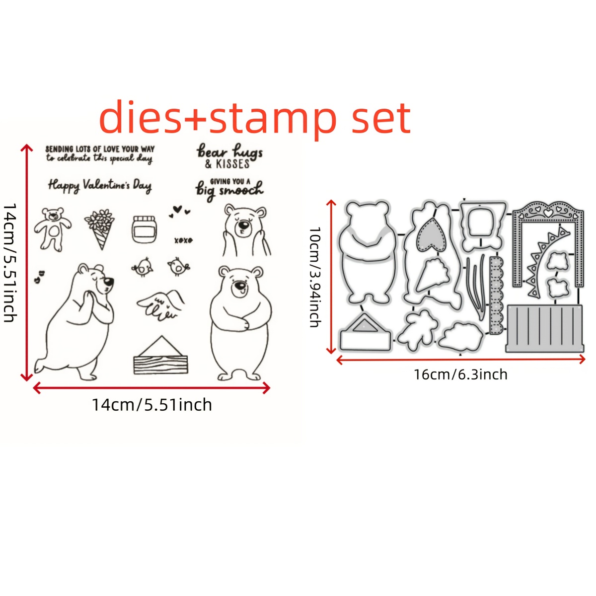 Bear Dies Metal Cutting Dies Diy For Scrapbooking Dies Cut Handmade Stencil Craft Mold Mould Model Decor Template
