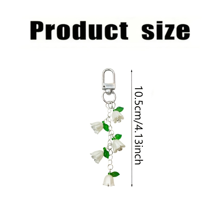 Orchid Keychain with Tassel, Creative Accessory