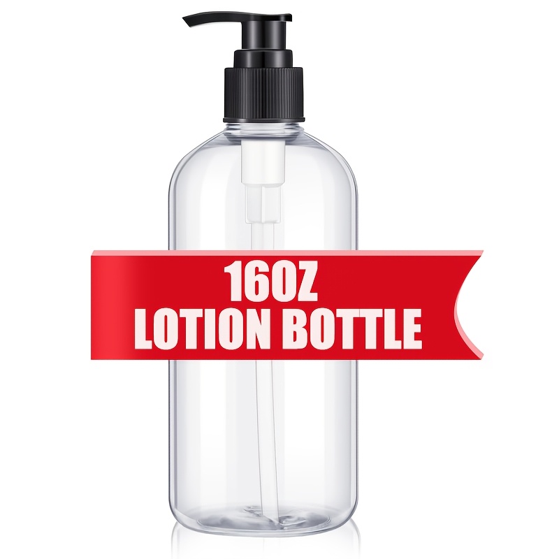 16oz/500ml transparente flasche leere pumpflasche spender