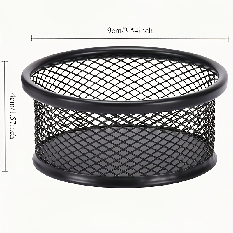 TEMU Organizzatore da scrivania, Porta spille a rete da scrivania, da scrivania, Distributore di spille a forma di ciotola a rete, Scatola porta