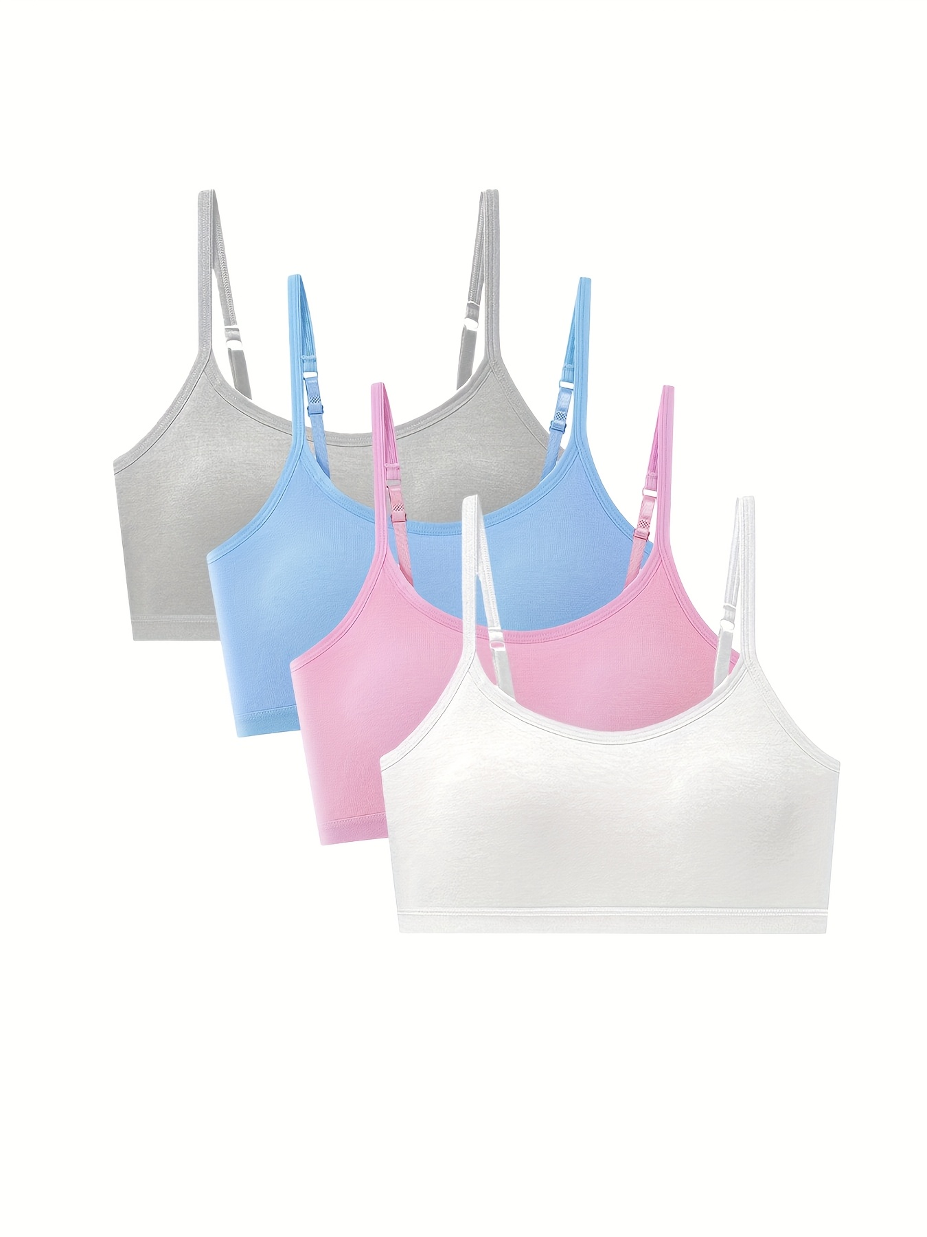 Sweet & Sassy Girls Training Bra 5-Pack - Cotton Spaghetti Strap