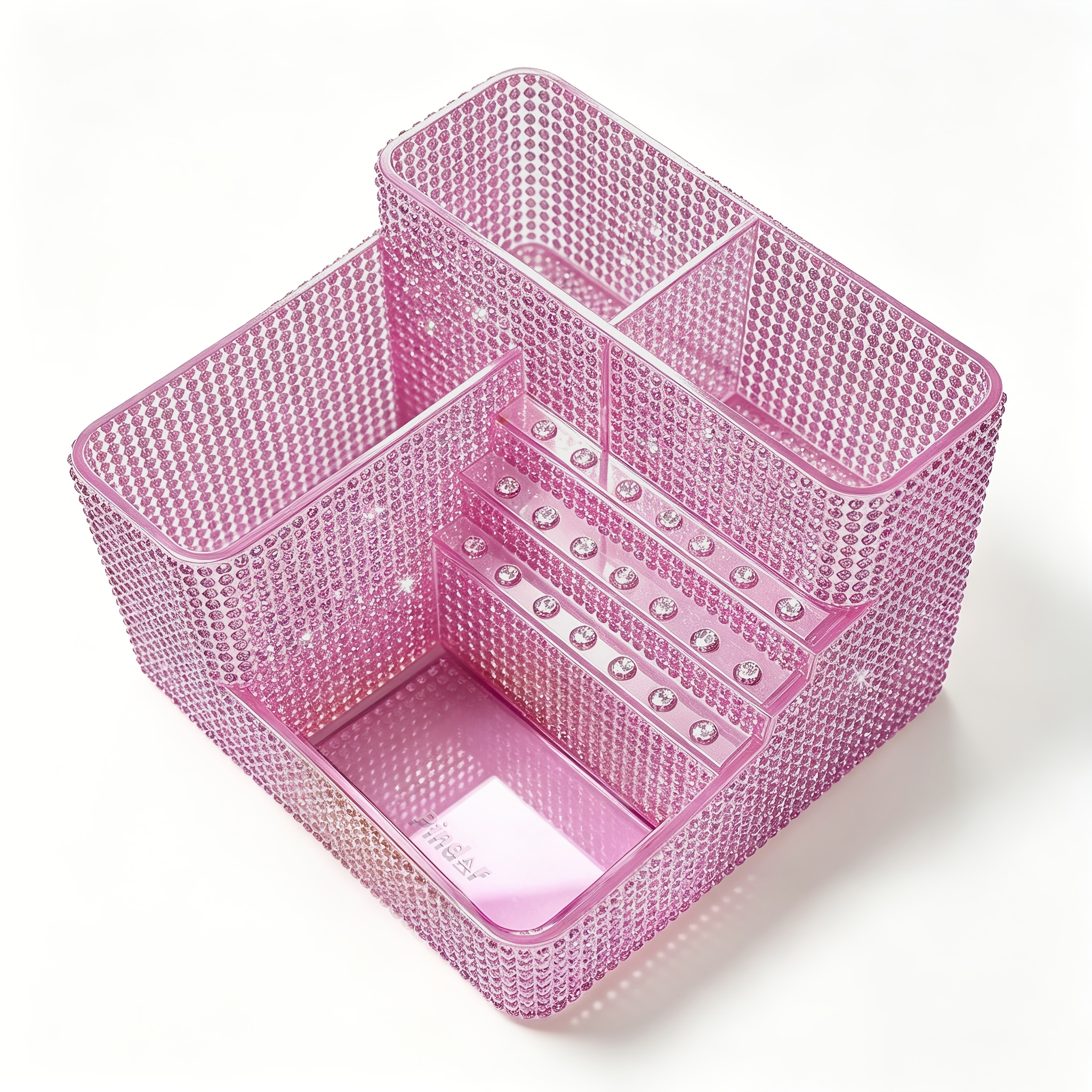 TEMU Storage Bracket For Diamond Inlaid Nail Polish Machine, Storage Box With 21 Holes For Storing Nail Polish Machine And Polishing Head, Makeup