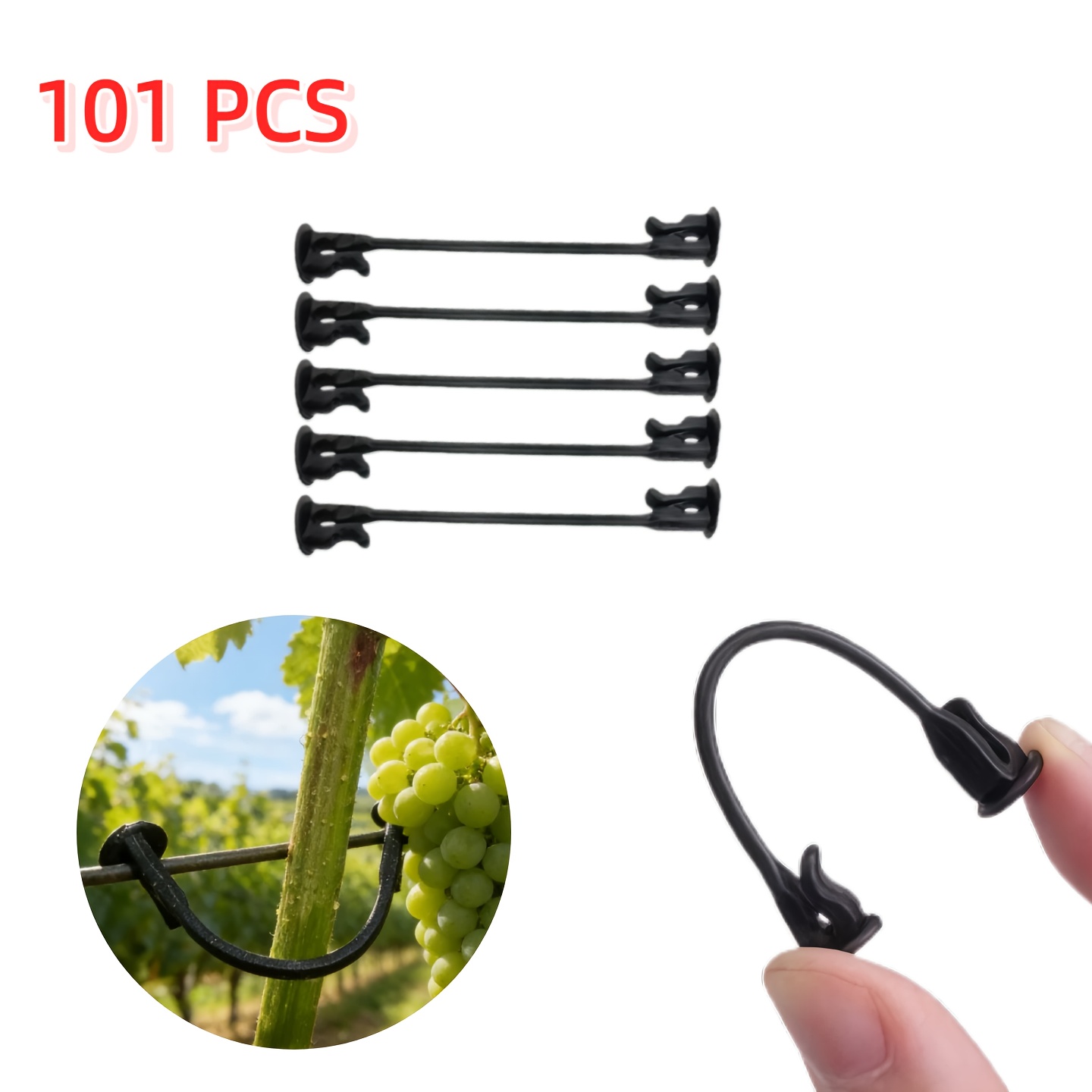 TEMU 101/202pcs Plant Tie Clips | Suitable For Grapes, Kiwi, And Climbing Plants Support