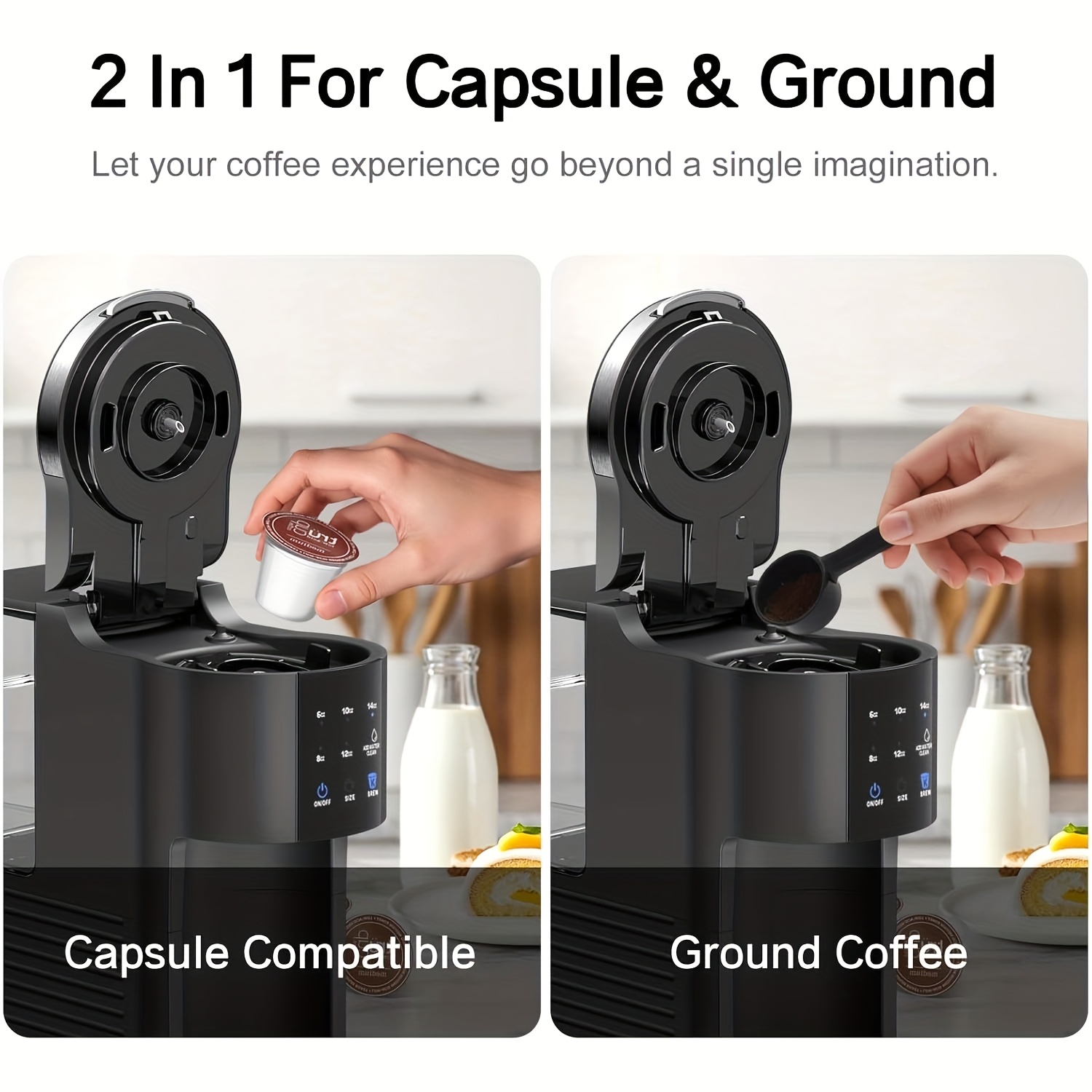 compact coffee machine k cups ground coffee offering brew - Temu