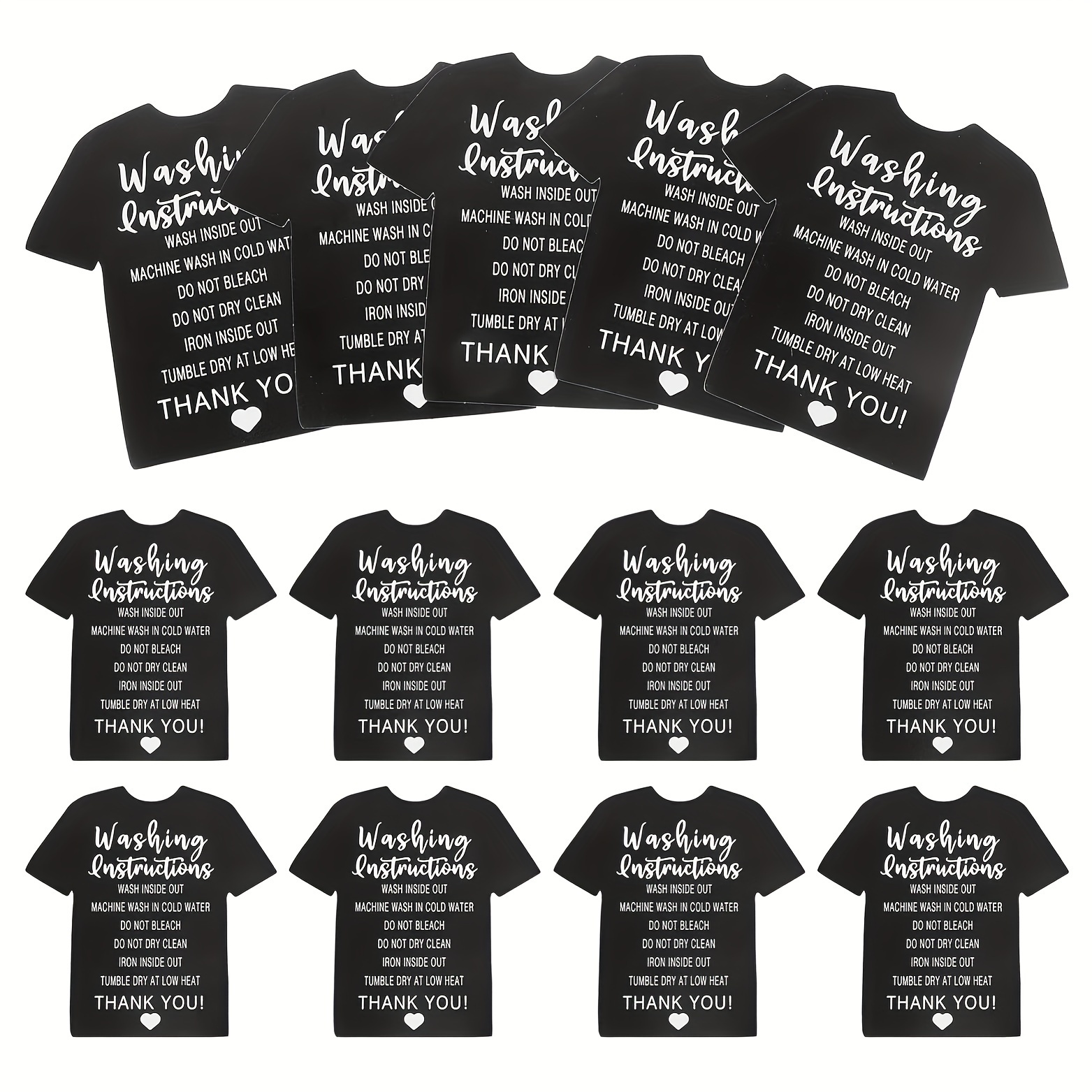 

-pack T-shirt Shape Washing Care Tags, Paper Material, Label Cards For Clothing, Ideal For And Christmas Gift Wrap Decorations