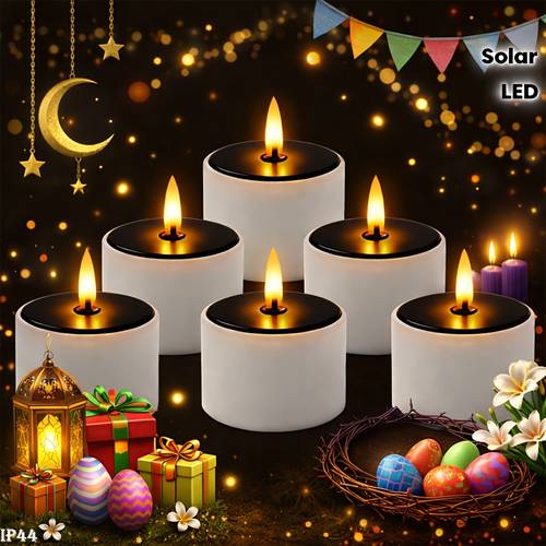 4 pezzi luci a candela solari, ip44 luci led decorative per tavolo da esterno per san valentino, per giardino, , balcone, patio, bar, feste, riunioni, san valentino, , , compleanni e regali illuminanti per le feste, uneccellente scelta di regalo