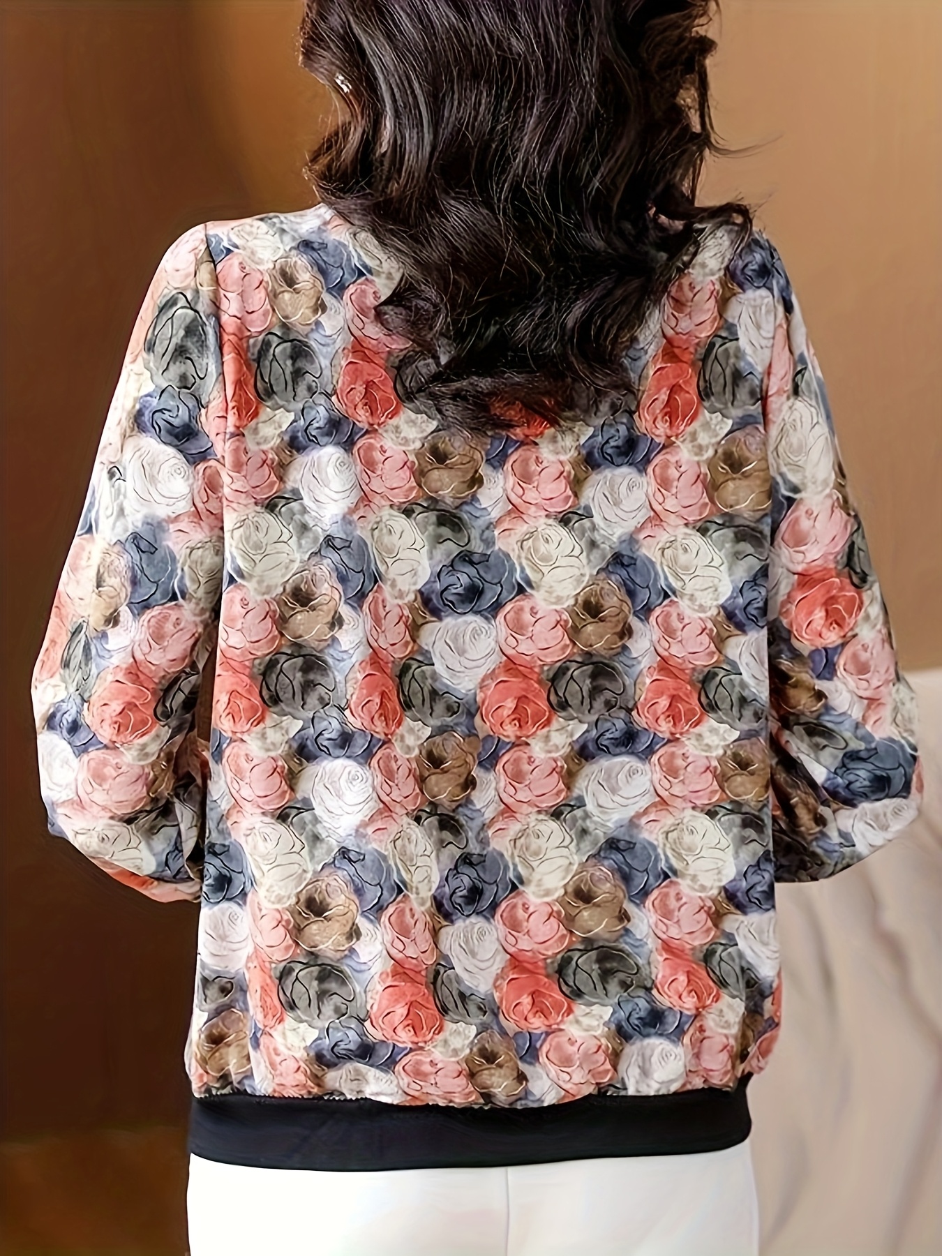 Floral Cotton Summer Coat Plus Size Womens Lightweight Summer