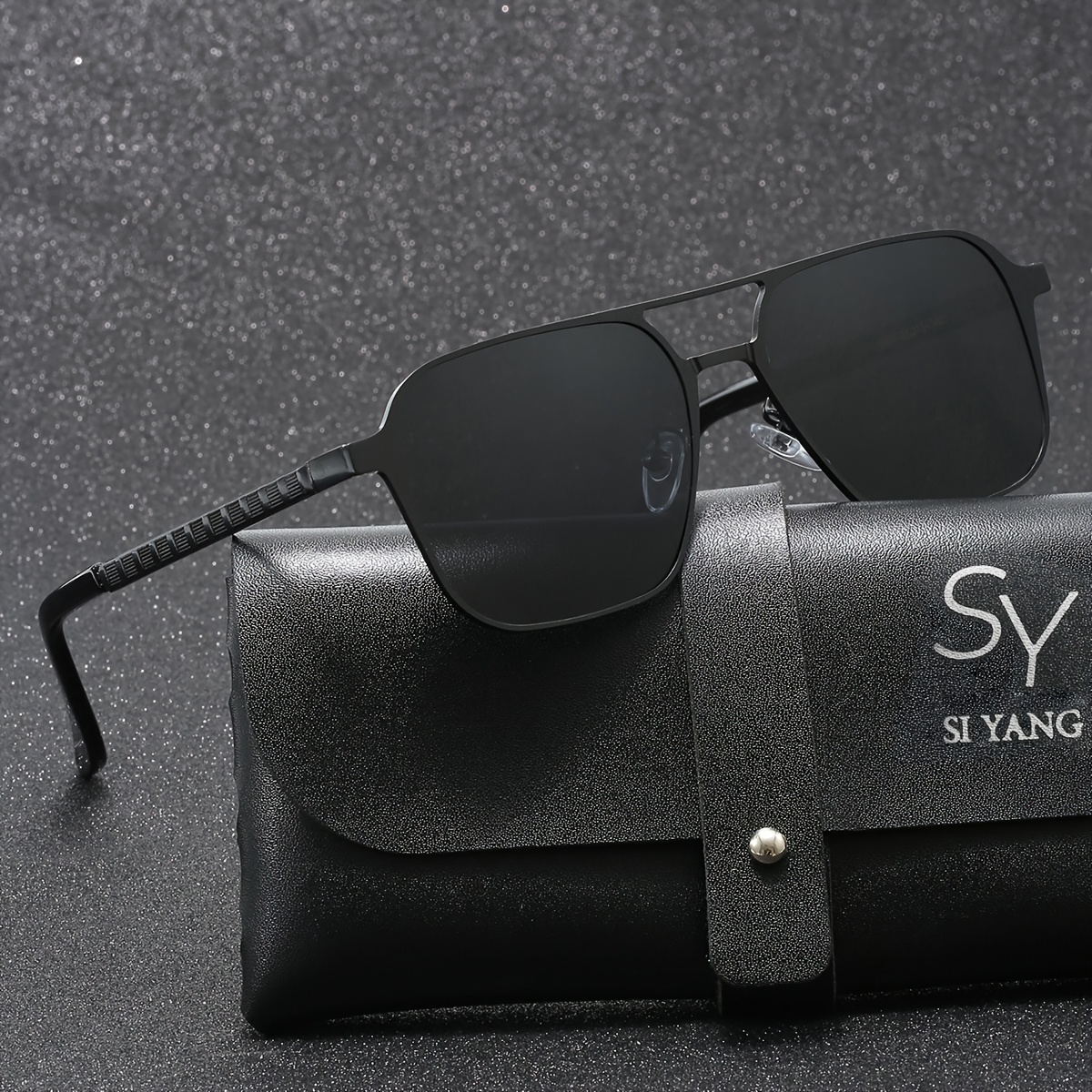 Sy Si Yang Brand Men'- Stainless Steel Polarized Sunglasses, Sunglasses, Outdoor Sun Shade Sunglasses, Gift Set With Exquisite Packaging, Includes Sunglasses Case And Cleaning Cloth