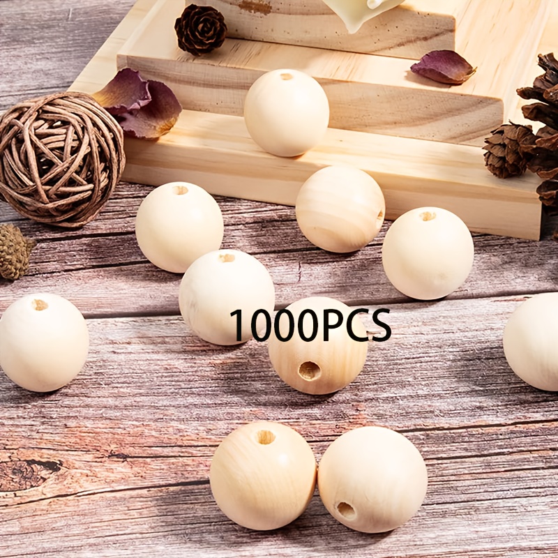 10mm 1000pcs Of Natural Wooden Spacer Beads Round Wooden Loose Beads For Diy Decoration Beads (beads)