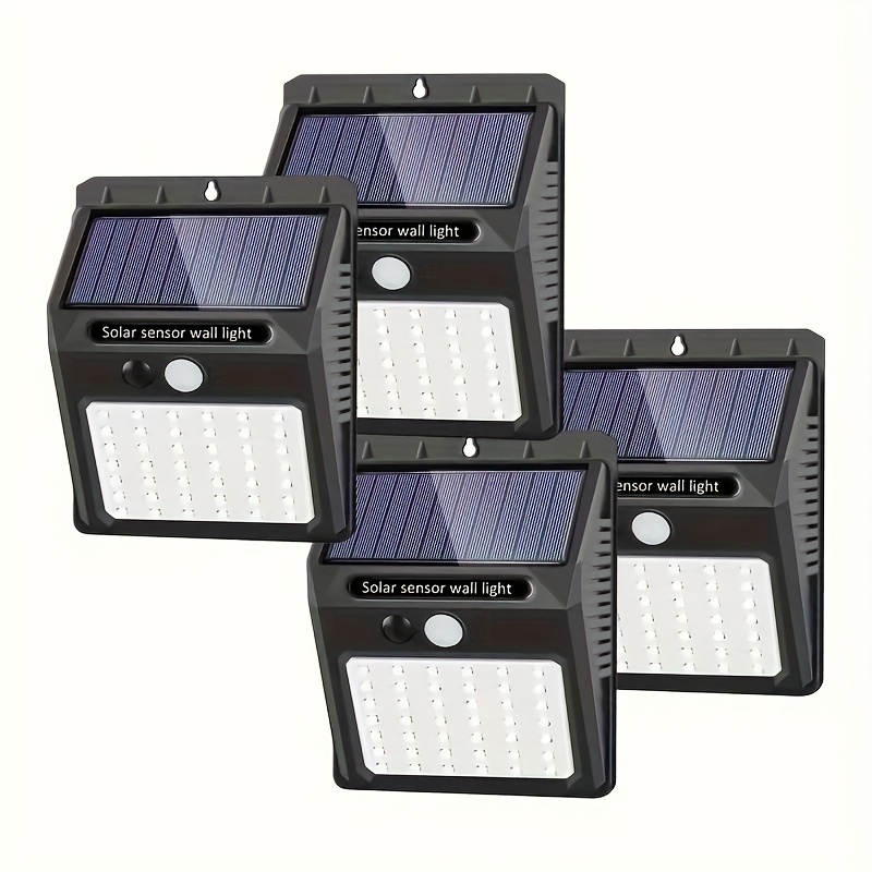 Image of 2/4pcs Set Solar Outdoor Light [42 Leds/3 Operating ], Solar Security Light, Wireless Solar Motion Sensor Light, Ip65, Solar Outdoor Light, Suitable For Gardens, Fences, Patios, Garages