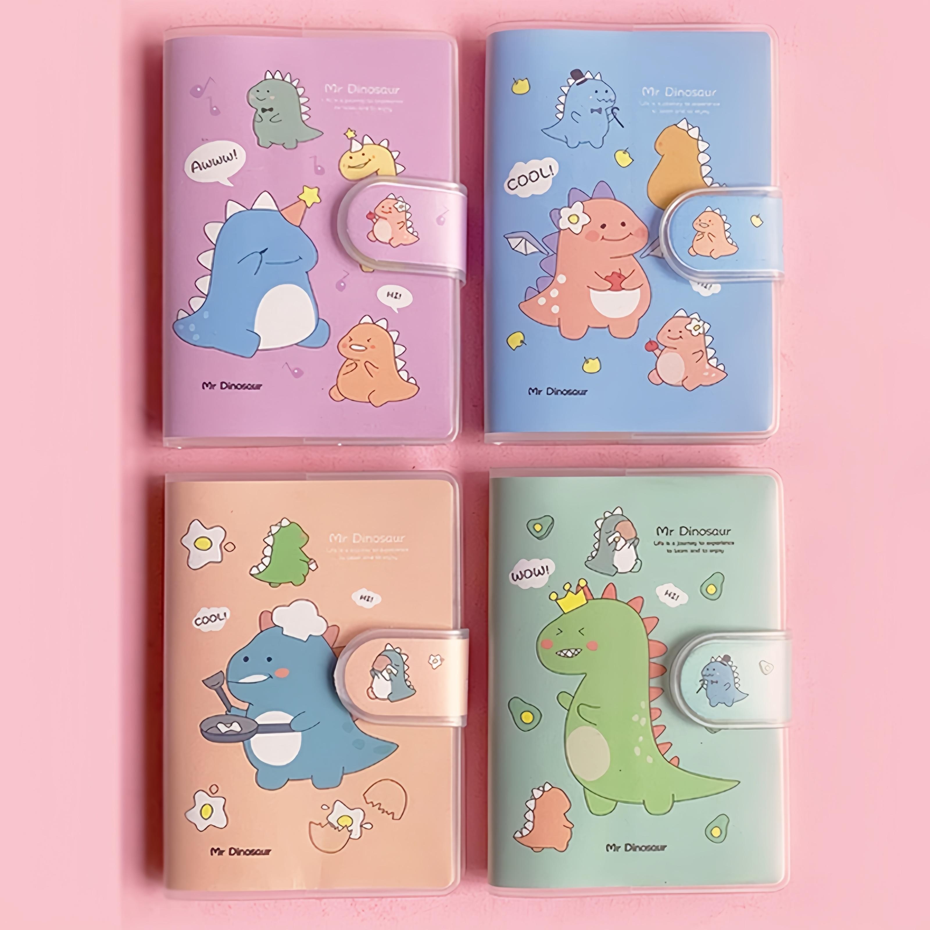 

1pc/1set Cute Elegant Dinosaur Themed Steno Notebook With Protective Jelly Cover - Pocket Size Diary With 70 Lined Pages For Notes, Planning, Office, Study, And Travel Essentials