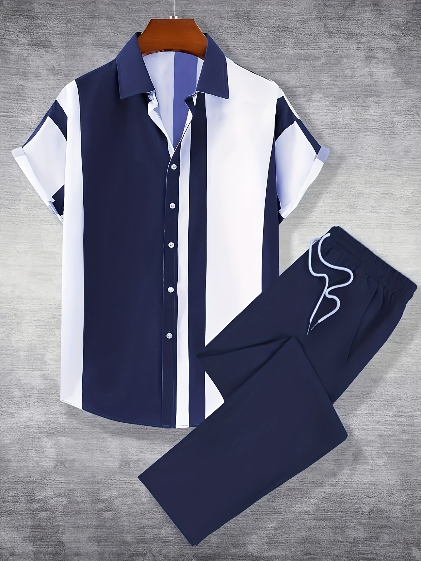 men black and white outfit sold on Temu United States