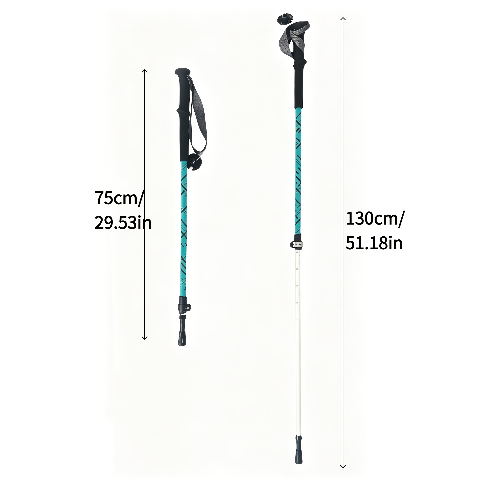 Single-Pack Carbon Fiber Two-Section Trekking Pole