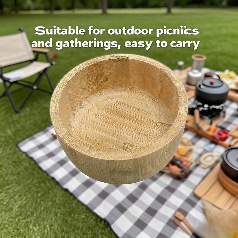 Cuenco de Bambú para Arroz, Sopa, Ensalada, Pasta y Más – Perfecto para Comidas Diarias. Su Excelente Aislamiento Térmico Previene Quemaduras al Servir Sopa Caliente o Gachas. Ideal para Picnics, Fiestas y Reuniones Familiares. Ligero e Irrompible para Fácil Transporte, y Añade un Toque Único a tu