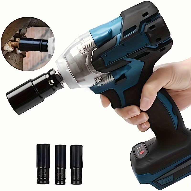 Juego de 10 piezas de dados de impacto para llave de 1/2", medidas métricas (8-24mm/10-24mm), dados profundos de 6 puntos con estuche de almacenamiento, acero CR-V - Herramientas para el hogar
