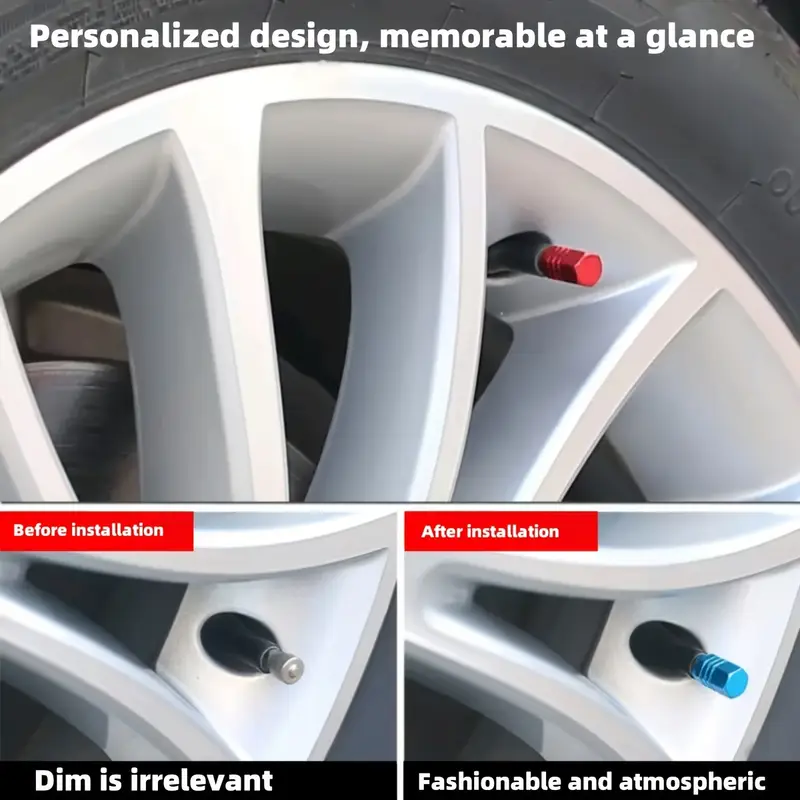 4 Cappucci Valvola In Alluminio Per Pneumatici - Auto, Bici, Moto - Protezione Anti Polvere E Sporco - Foto 13