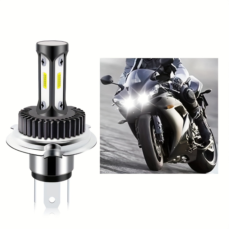 1pc led motorcycle headlight color h4 hb2 9003 white angel